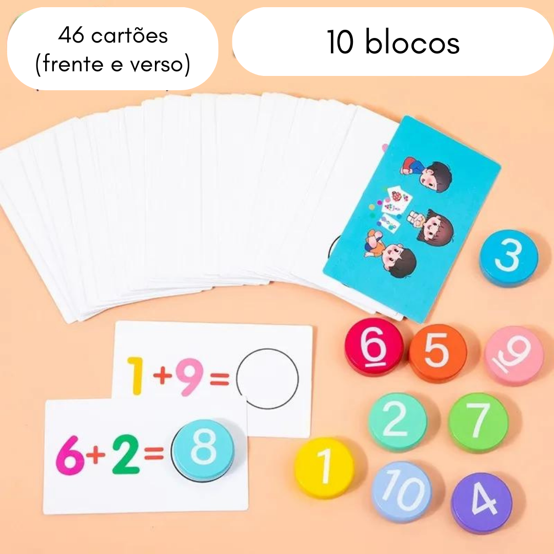 Mestre das Contas - jogo com cartões para aprendizados de matemática